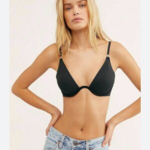 Free People Black Ari Underwire Bra